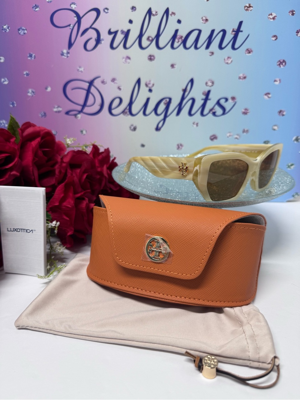 ❤️‍🔥 TORY BURCH QUILTED CREAM SUNGLASSES